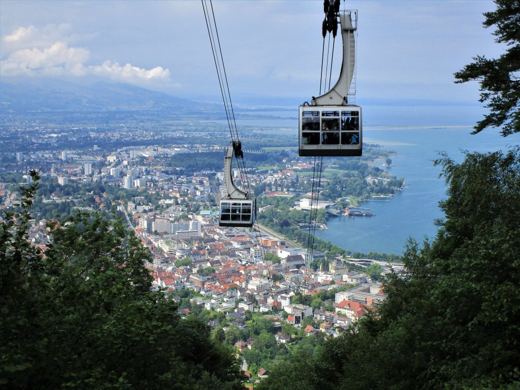 Schon wieder ein atemberaubender Blick auf Bregenz und das Bodenseeufer